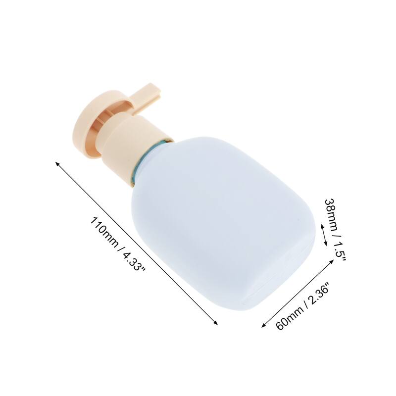 Pressure Pump Flat Soap Dispenser for Bathroom 1 Pc - Blue
