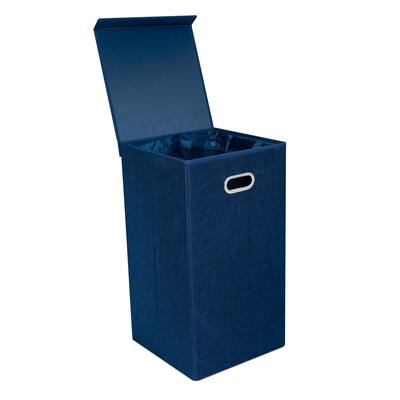 BirdRock Home Single Laundry Hamper with Removable Liners - Navy