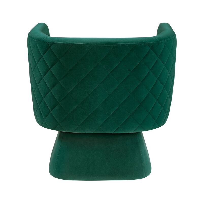 Gale 29" Velvet Swivel Chair - Diamond Stitched Chair Back
