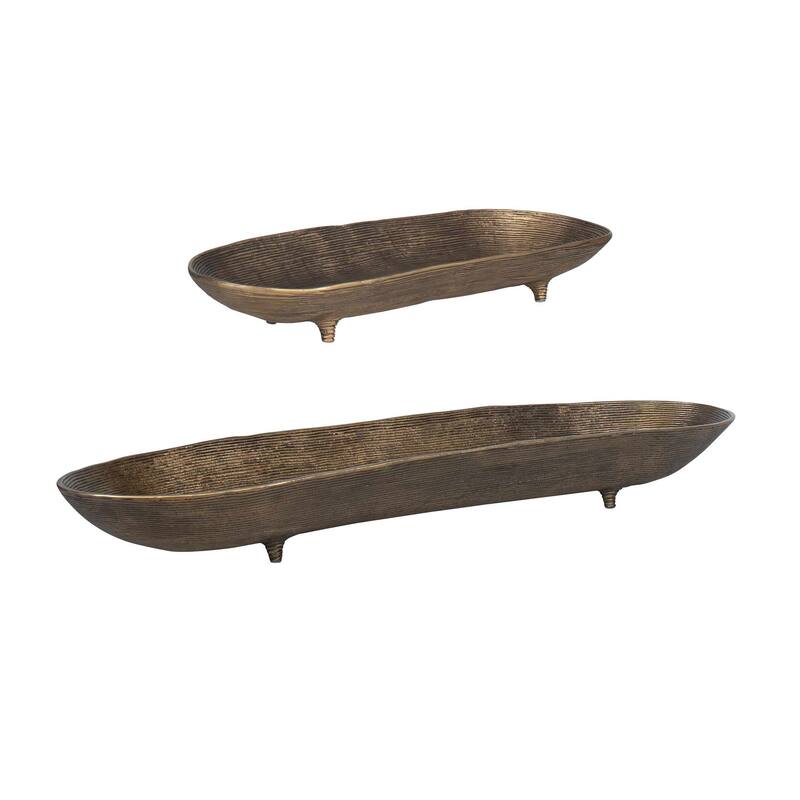Uttermost 18254 Stratum 34" Wide Aluminum Decorative Bowls - Set of 2