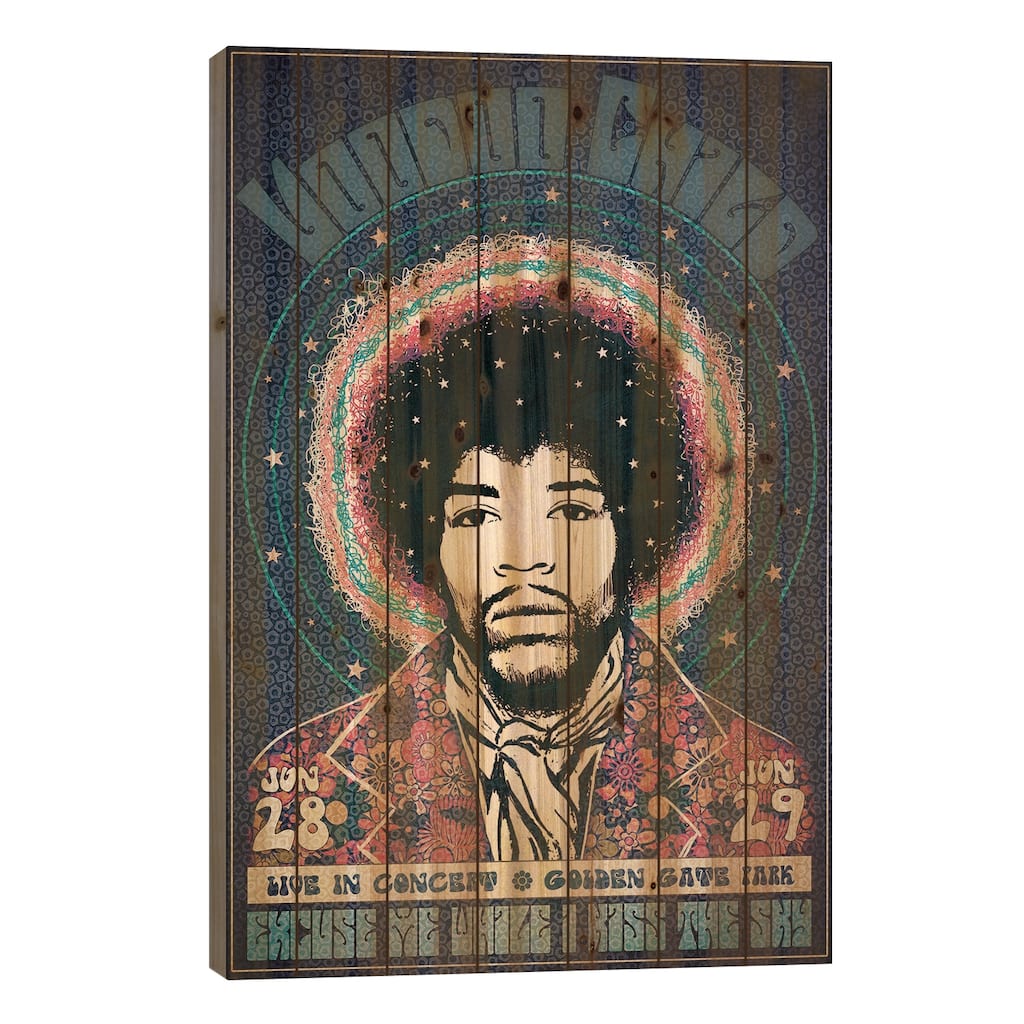 Voodoo Child Print On Wood by Radio Days - Multi-Color