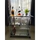 Fairbanks Contemporary Chrome Serving Cart by FOA