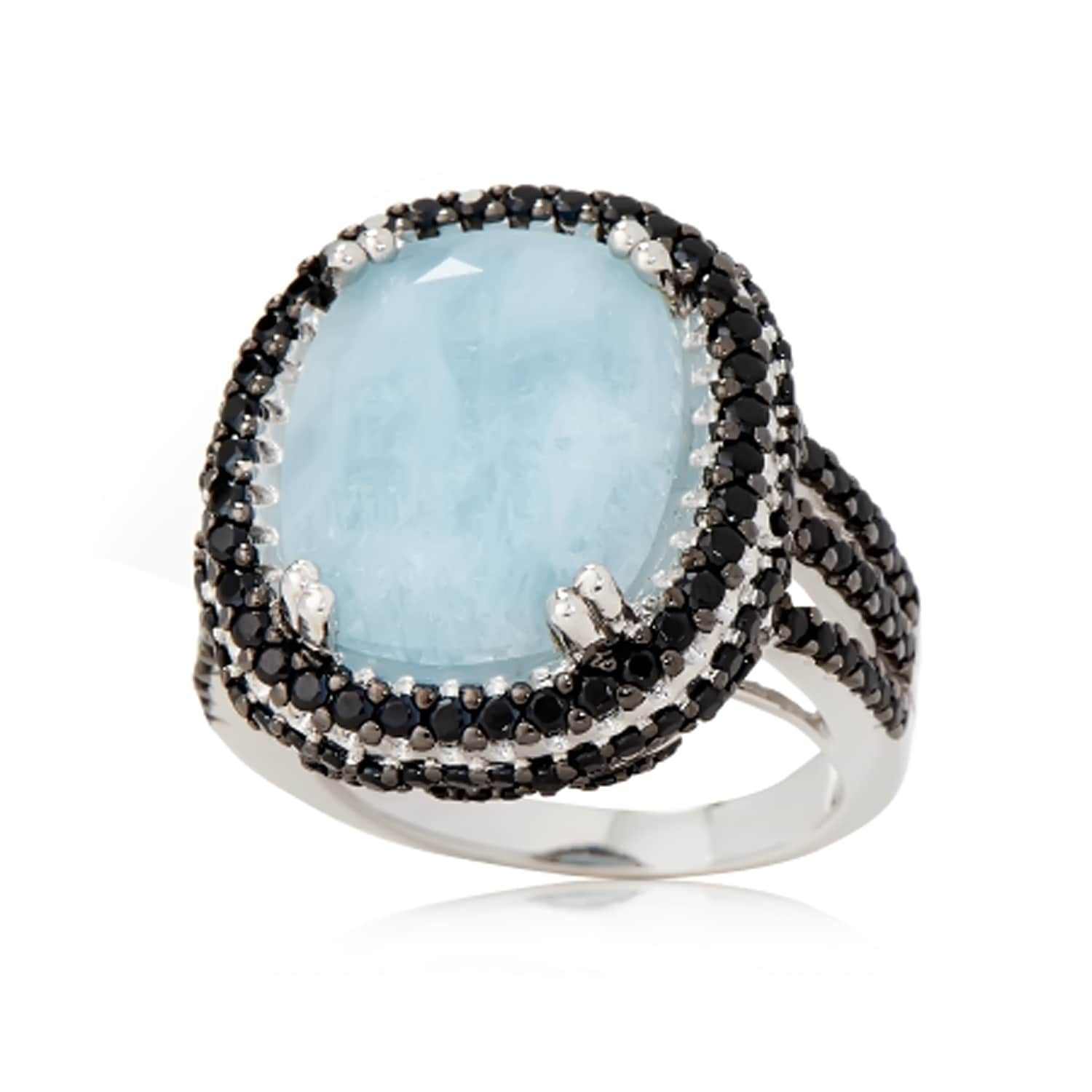 Pinctore Milky Aquamarine Gemstone Ring, 925 Sterling Silver Ring, Engagement Ring