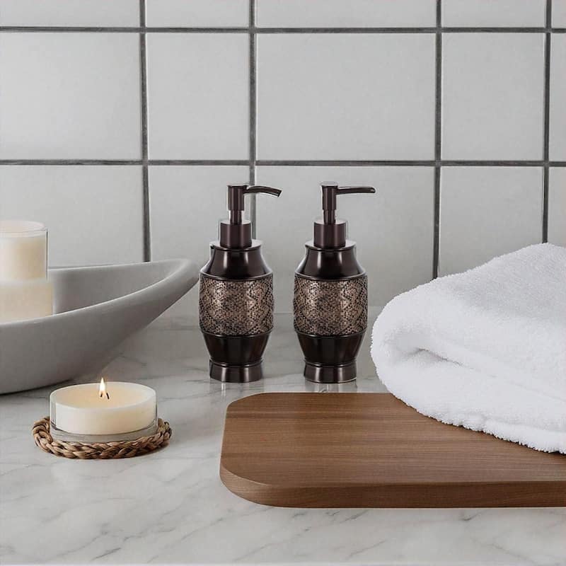 Creative Scents Dublin Brown Soap Dispenser for Bathroom