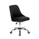 preview thumbnail 8 of 32, Porthos Home Jarvis Fabric Upholstered Office Chair with Chrome Base Black