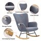 preview thumbnail 14 of 27, VECELO Rocking Chair Padded Seat with Pocket, Rocking Chair Nursery Rocker, Set of 1/2