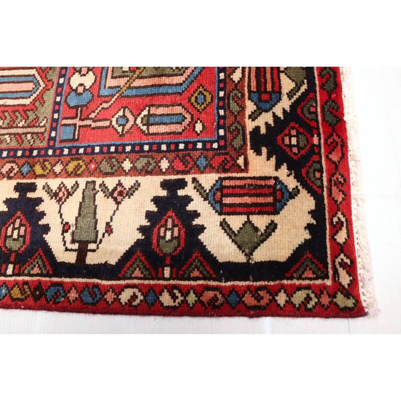 ECARPETGALLERY Hand-knotted Kayseri Vintage Red Wool Rug - 5'0 x 9'5