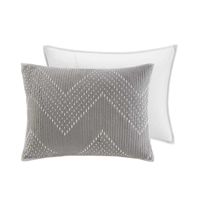 INK+IVY Pomona 3 Piece Embroidered Cotton Quilt Set Bed Bath & Beyond