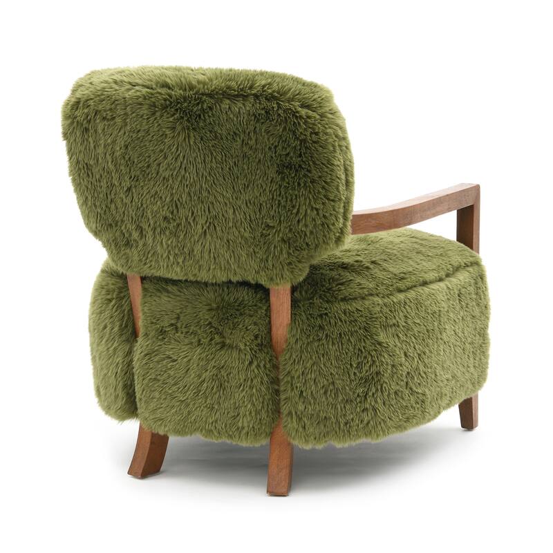 Furniture of America Lumir Modern 28-inch Faux Fur Accent Arm Chair