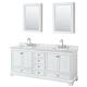 Option White / White Carrara Marble Top / Polished Chrome