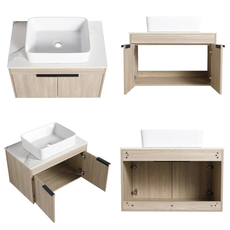 Topcraft Wall Mounted Bathroom Vanity with Sink