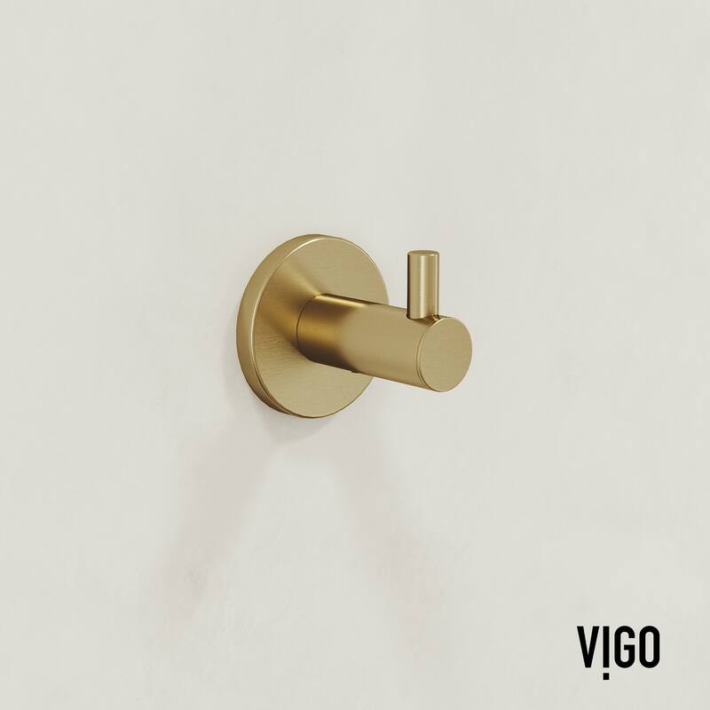 VIGO Cass 4-Piece Bathroom Hardware Accessory Set with 24 in. Towel Bar, Toilet Paper Holder, Hand Towel Holder, Hook