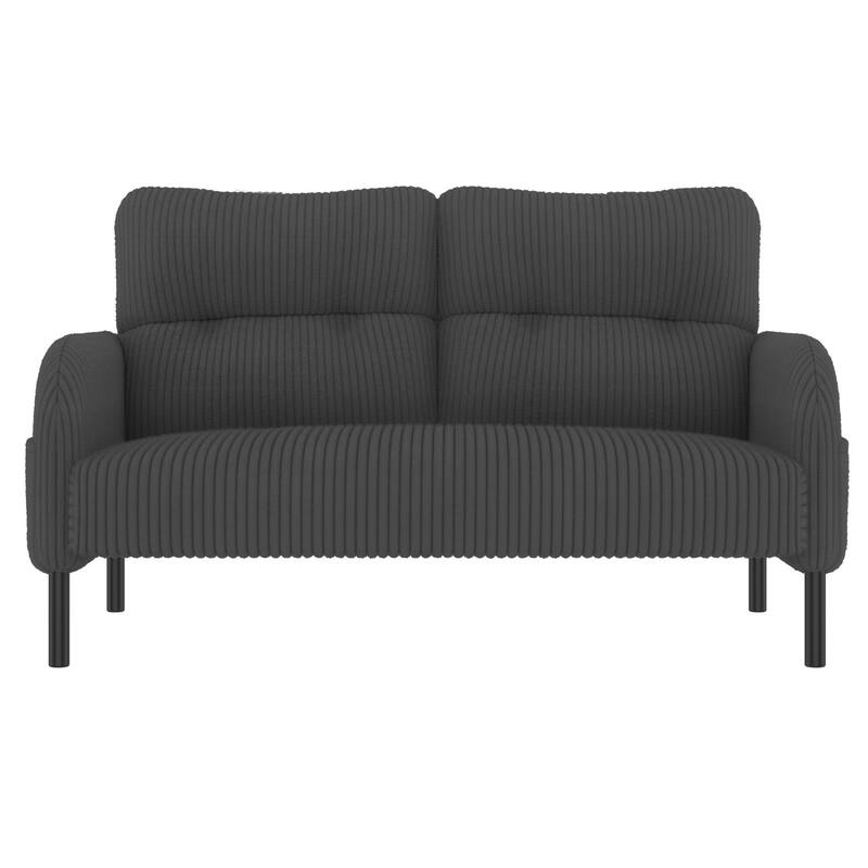 47.24" Corduroy 2-Seater Sofa with Side Pockets