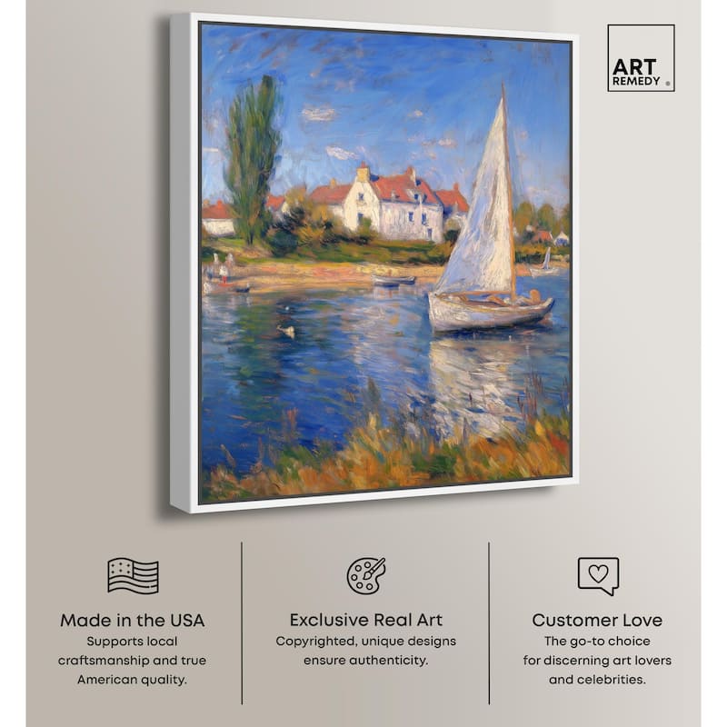 Bayside Calm I Canvas by Art Remedy