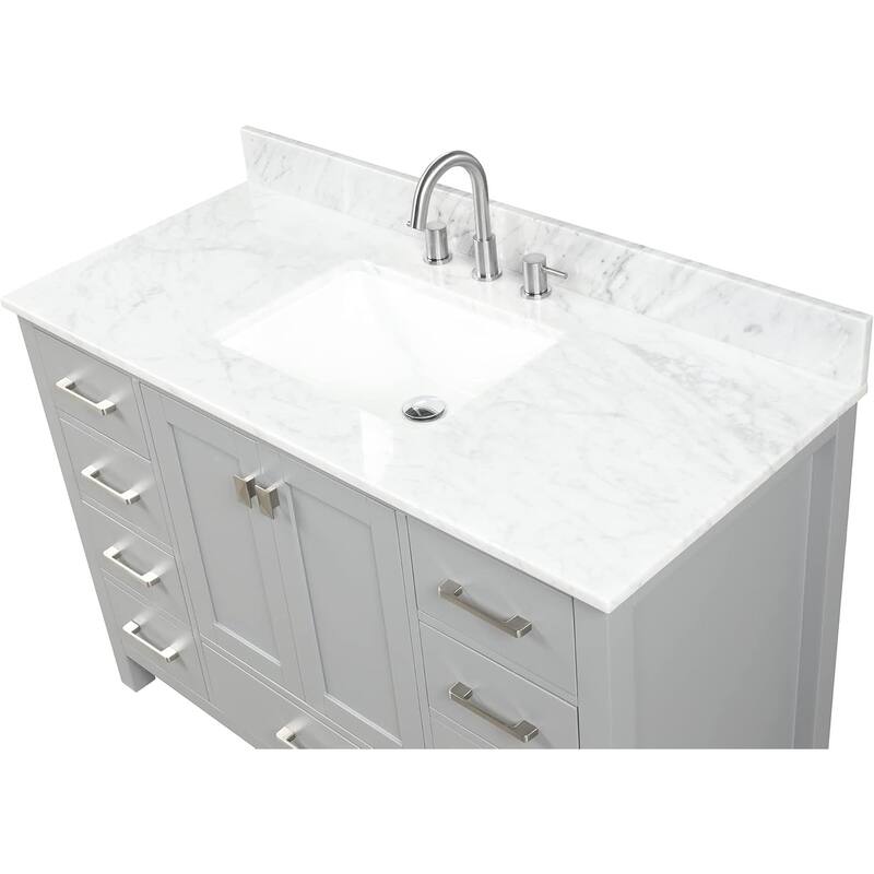 Blossom Geneva 48" Solid Wood Bathroom Vanity with Marble Top