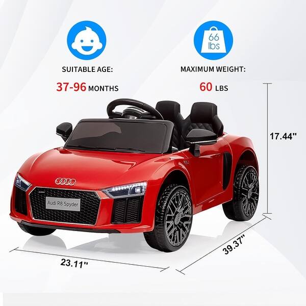 dimension image slide 0 of 6, Ride Car for Kids, 12V Power Battery Electric Vehicles for 4-8 Toddlers