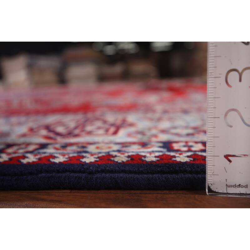 Animals Red Floral Kashan Turkish Area Rug Machine Made Carpet - 9'8" x 12'11"