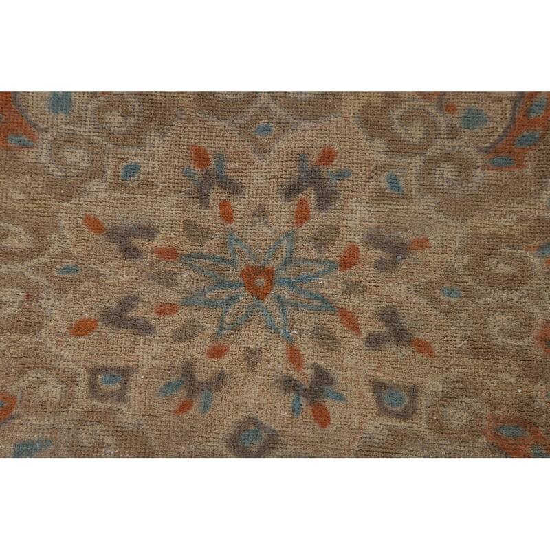 Traditional Najafabad Persian Vintage Rug Hand-Knotted Wool Carpet - 6'11"x 10'5"