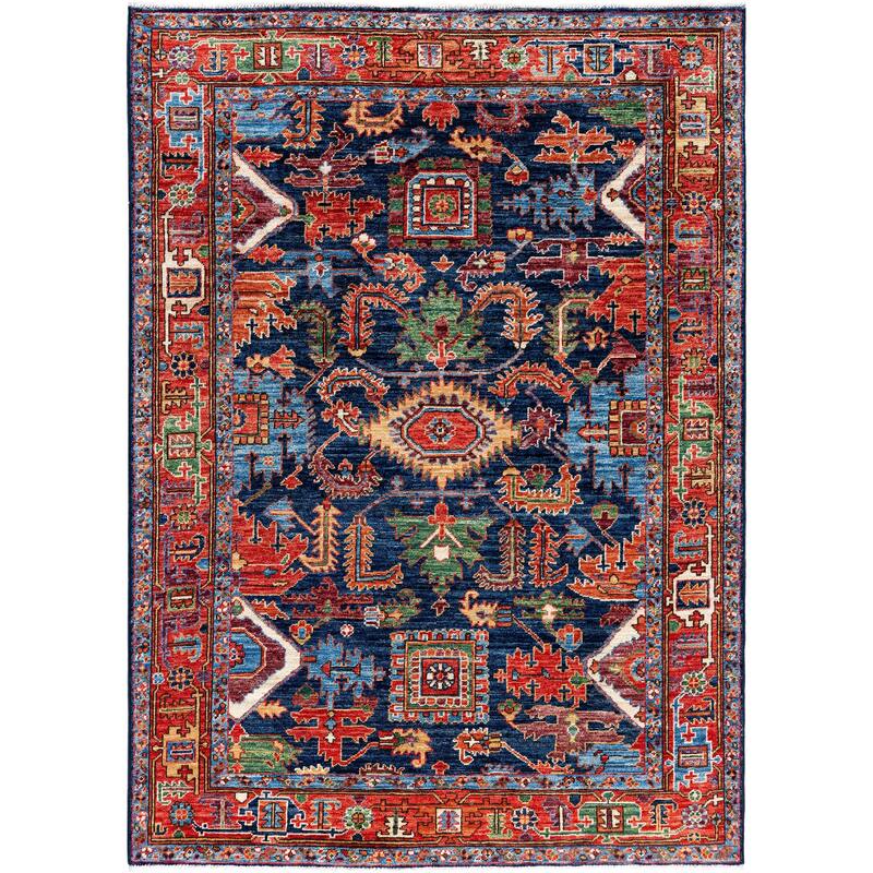 Serapi One-of-a-Kind Hand-Knotted Area Rug - Blue - 4' 1" x 5' 9"