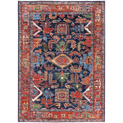 Serapi One-of-a-Kind Hand-Knotted Area Rug - Blue - 4' 1" x 5' 9"