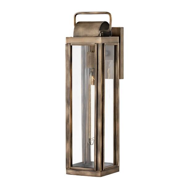 slide 2 of 10, Hinkley Sag Harbor Collection One Light 5W Med. LED Outdoor Large Wall Mount Lantern, Burnished Bronze