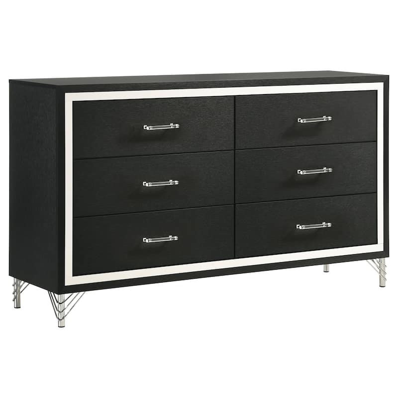 Lucia Bedroom Set Grey and Black