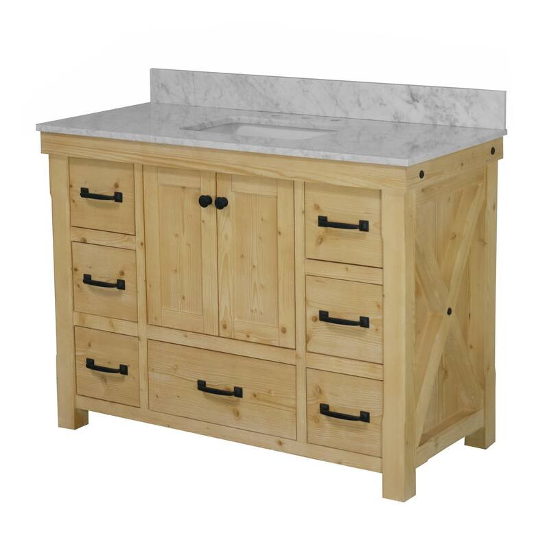 KitchenBathCollection Tuscany 48" Bathroom Vanity with Carrara Marble Top