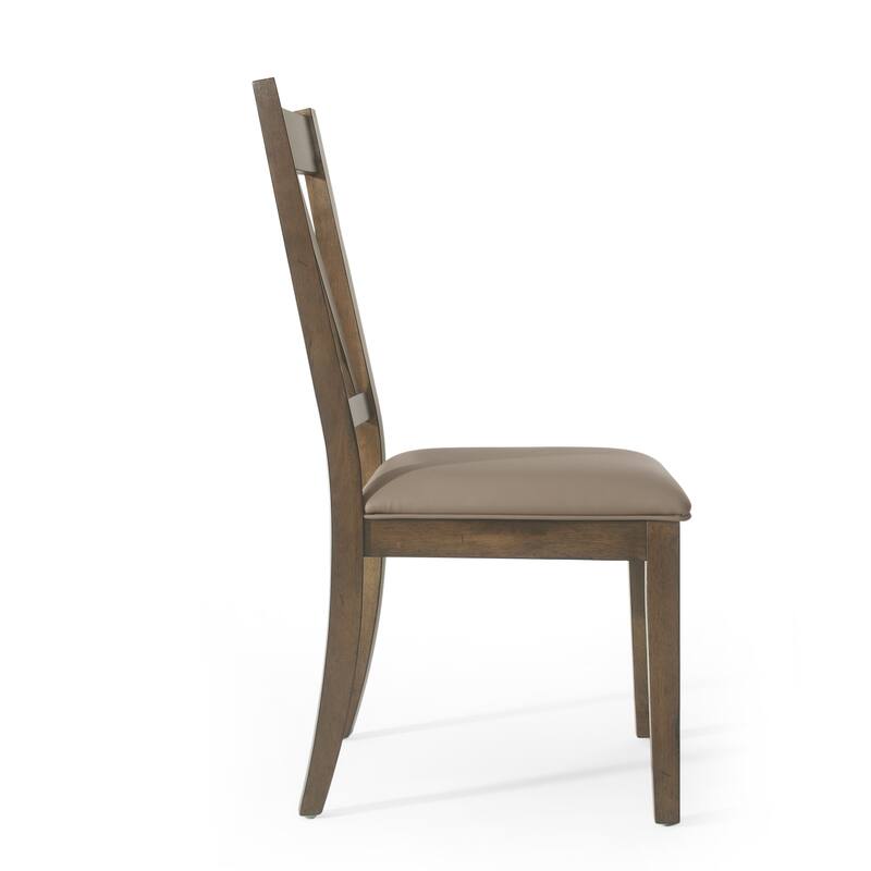 Fairgreens Farmhouse Upholstered Wood Dining Chairs (Set of 2) by Christopher Knight Home - 20.00" L x 22.75" W x 39.00" H