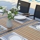 preview thumbnail 3 of 77, Heck Extendable Teak Outdoor Dining Set for 8/12 Person, Aluminum, by HIGOLD