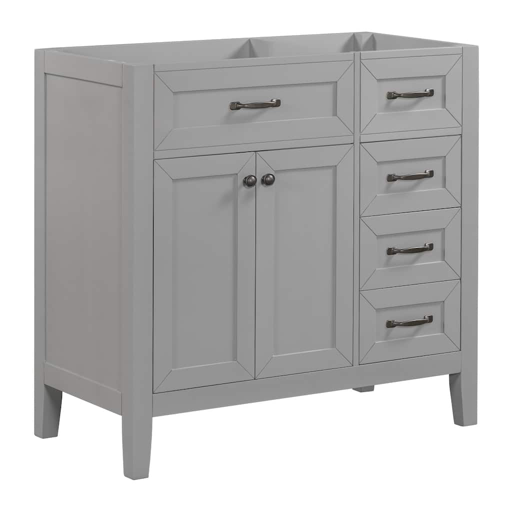 GDFStudio - Nathaniel Brooks 36-Inch Freestanding Bathroom Vanity Cabinet Base