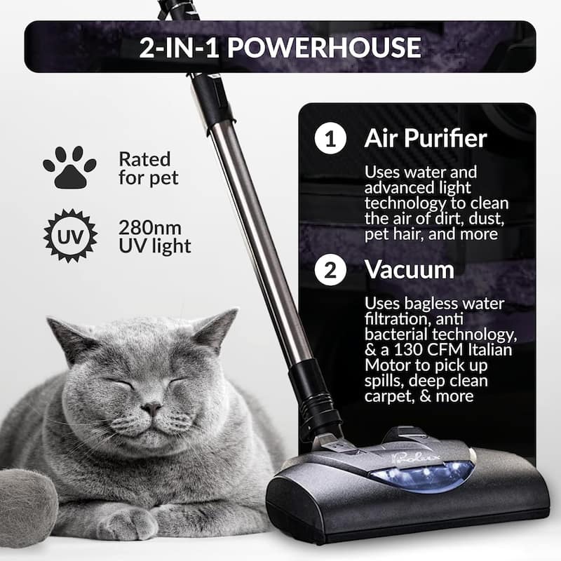 Prolux CTX PRO Water UV Canister Vacuum and Air Purifier with Lifetime Warranty - 16 x 15