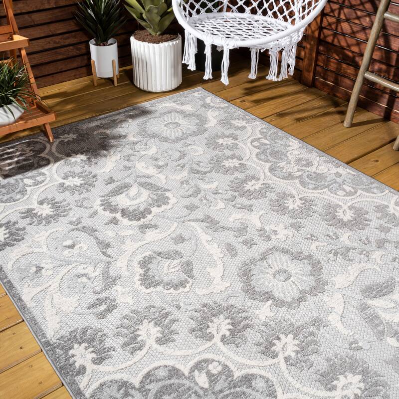 JONATHAN Y Cassis Modern Medallion High-Low Indoor/Outdoor Area Rug