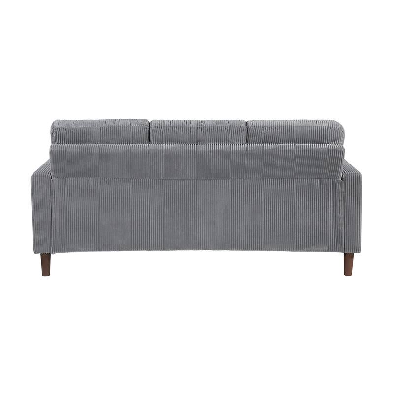 Caspian Corduroy 2-Piece Living Room Set - Wood Finish Exposed Feet