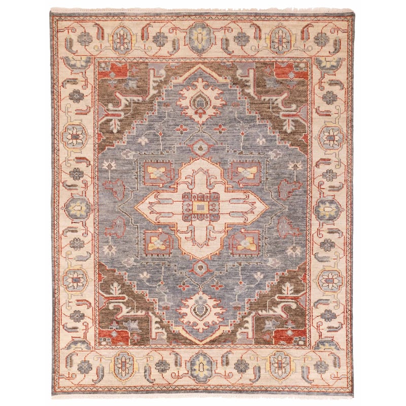 ECARPETGALLERY Hand-knotted Jules Serapi Grey Wool Rug - 8'2 x 10'0