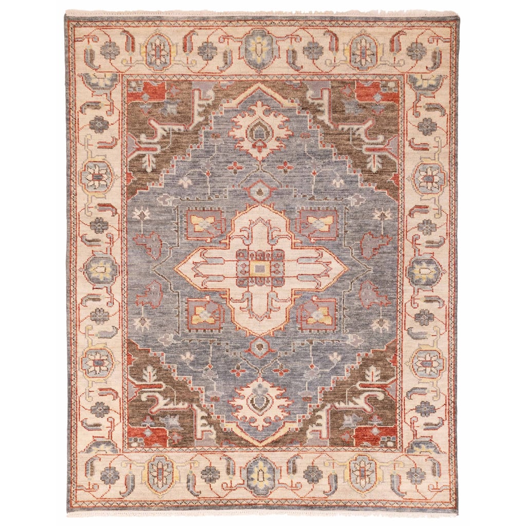 ECARPETGALLERY Hand-knotted Jules Serapi Grey Wool Rug - 8'2 x 10'0