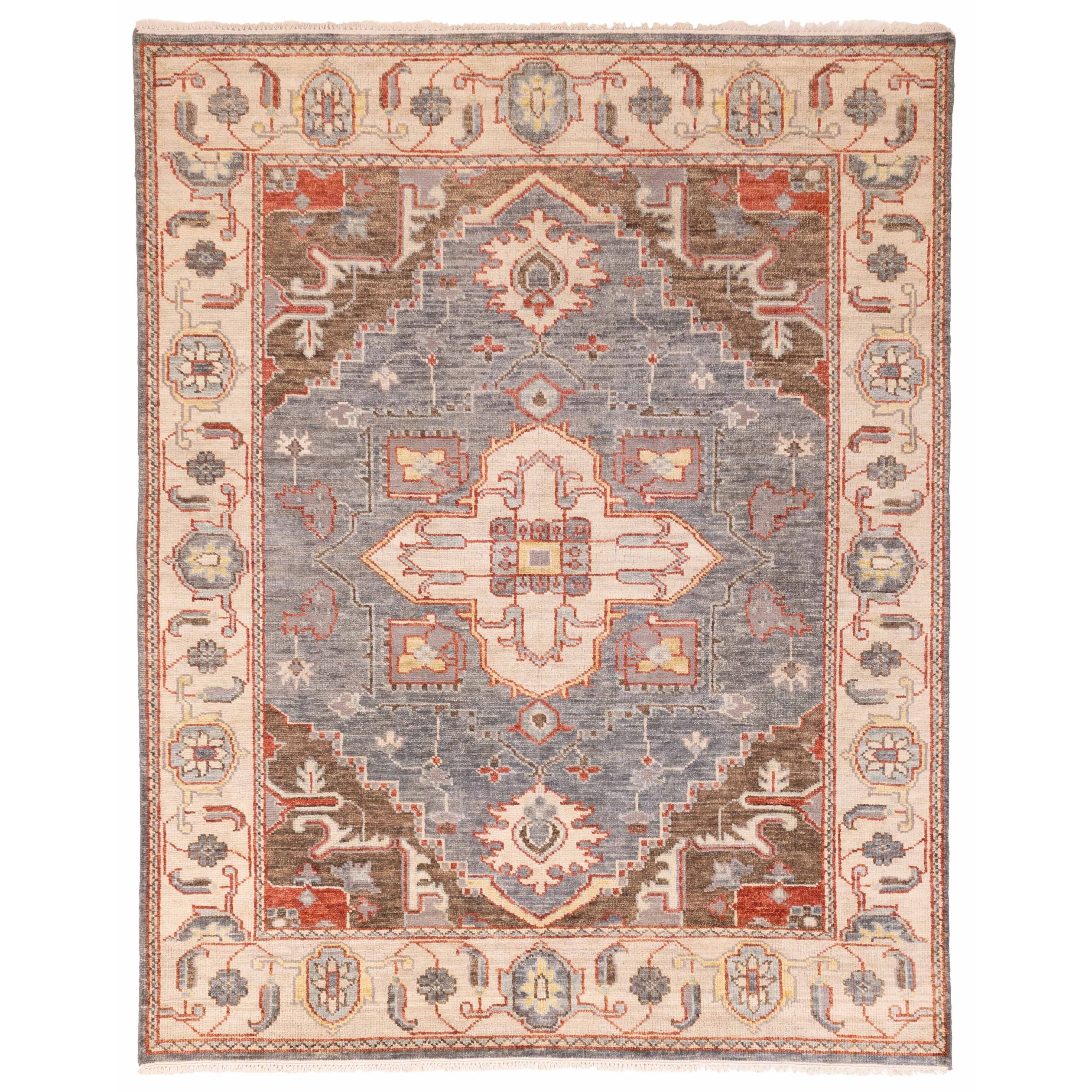 ECARPETGALLERY Hand-knotted Jules Serapi Grey Wool Rug - 8'2 x 10'0