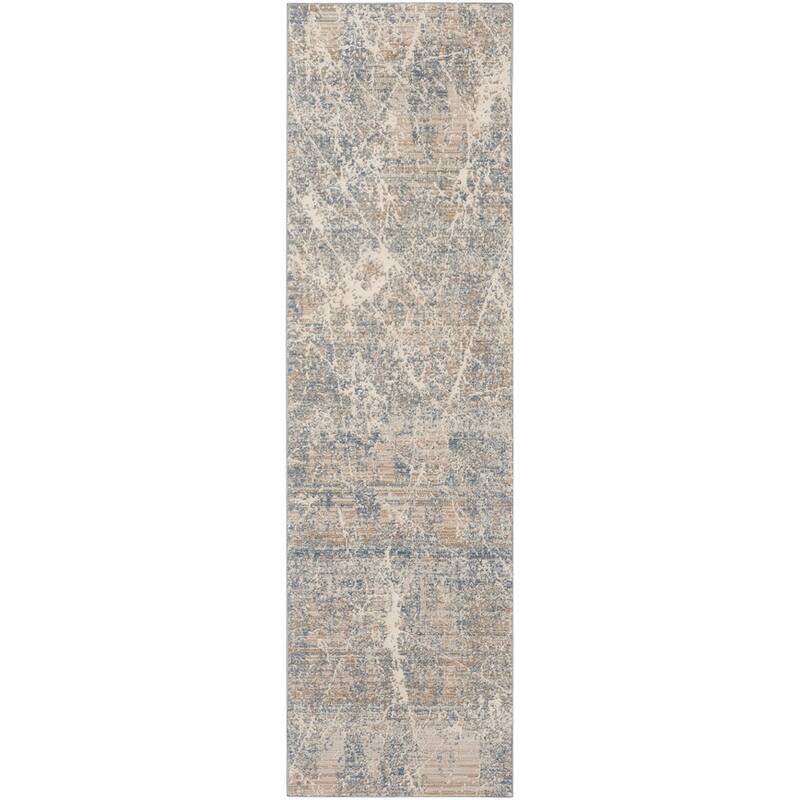 Nourison Splendid Indoor Abstract Area Rug - 2' 2" x 7' 6" - Beige/Blue