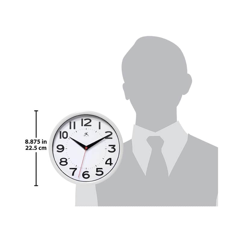 Infinity Instruments Metro Wall Clock, 9 Inch - 9 x 1.5 x 9