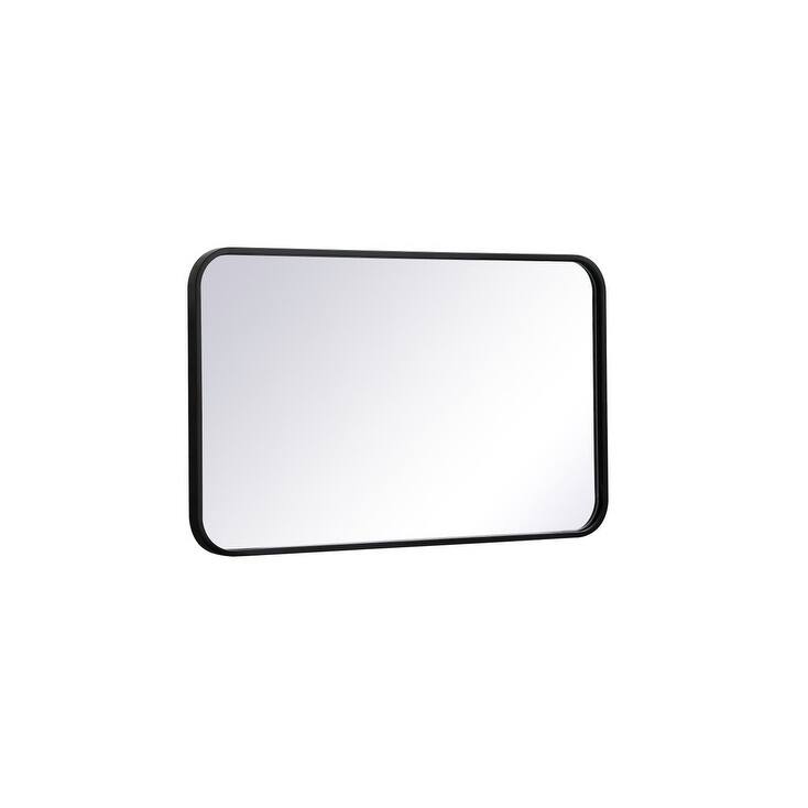 Ezra Soft Corner Metal Rectangular Mirror