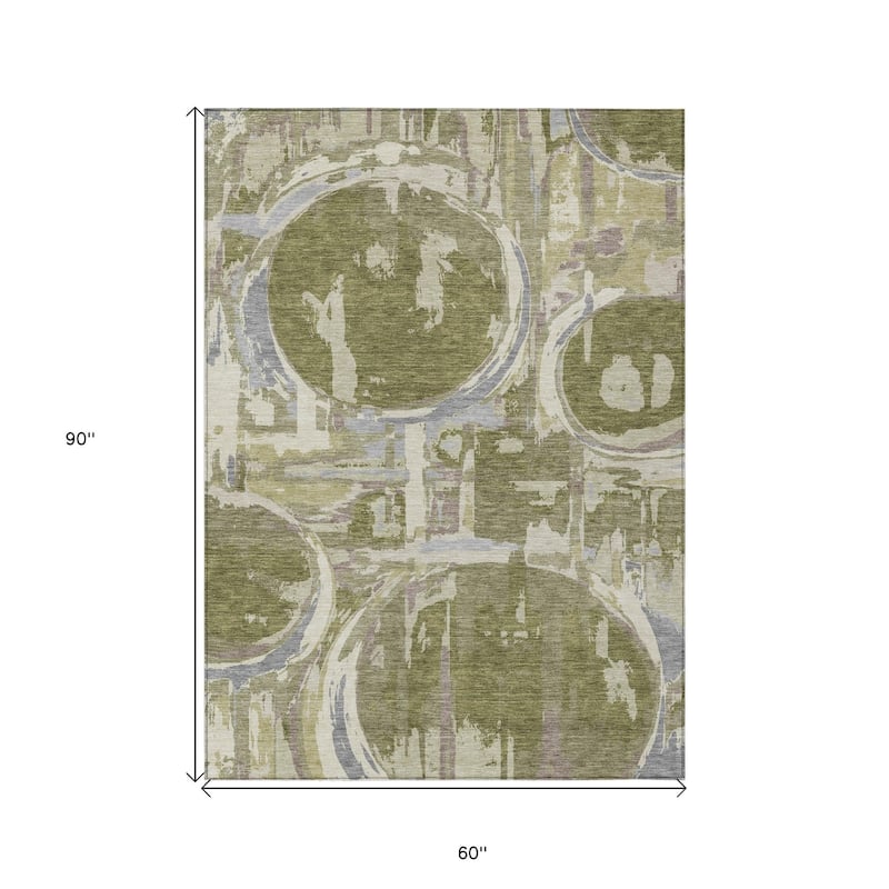 HomeRoots Geometric Transitional Rectangle Outdoor Rug