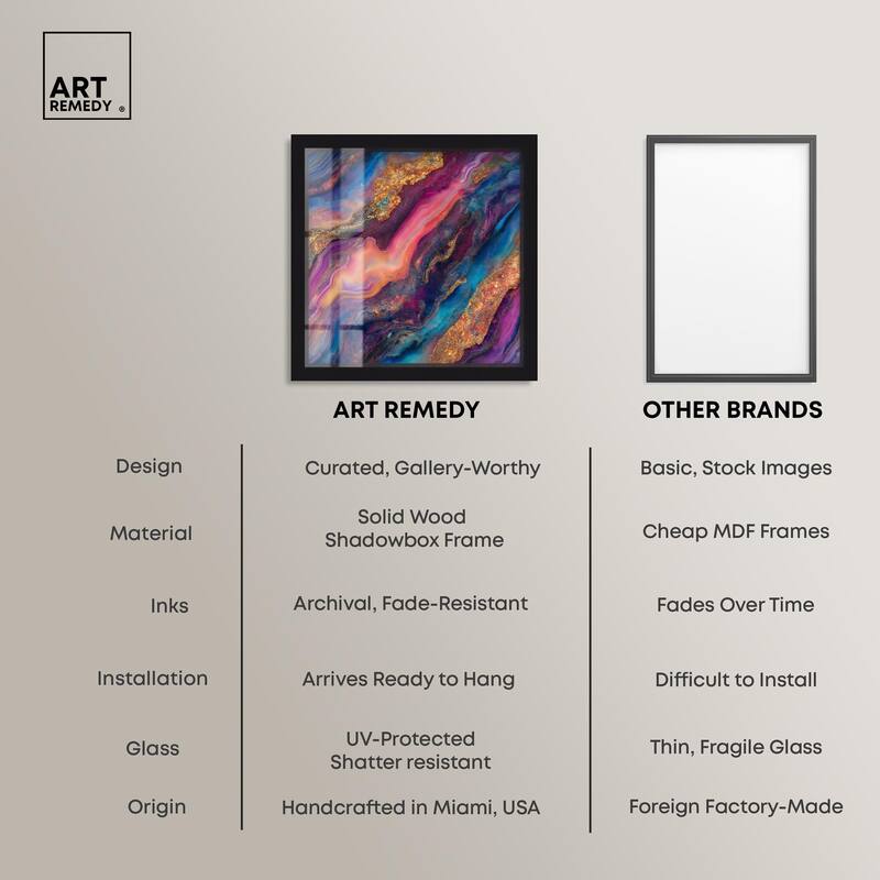 Glittering Spectrum III Shadowbox by Art Remedy