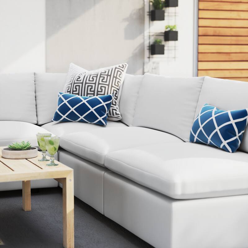 Commix 5-Piece Sunbrella® Outdoor Patio Armless Sectional Sofa