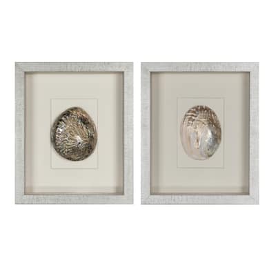 HUJI Abalone & Pearl Shell Shadow Box Wall Décor Set