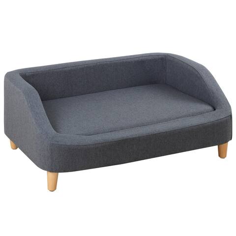 37" Pet Sofa, rectangle sofa with movable cushion,with wood style foot - 37.4 x 24.8 x 15.7