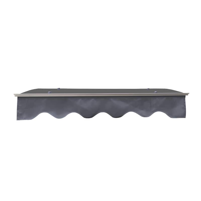 Series Door Window Awning Made of 0.137 Inch Thick Crystal Solid Polycarbonate Sheet and Aluminum Alloywith Valance