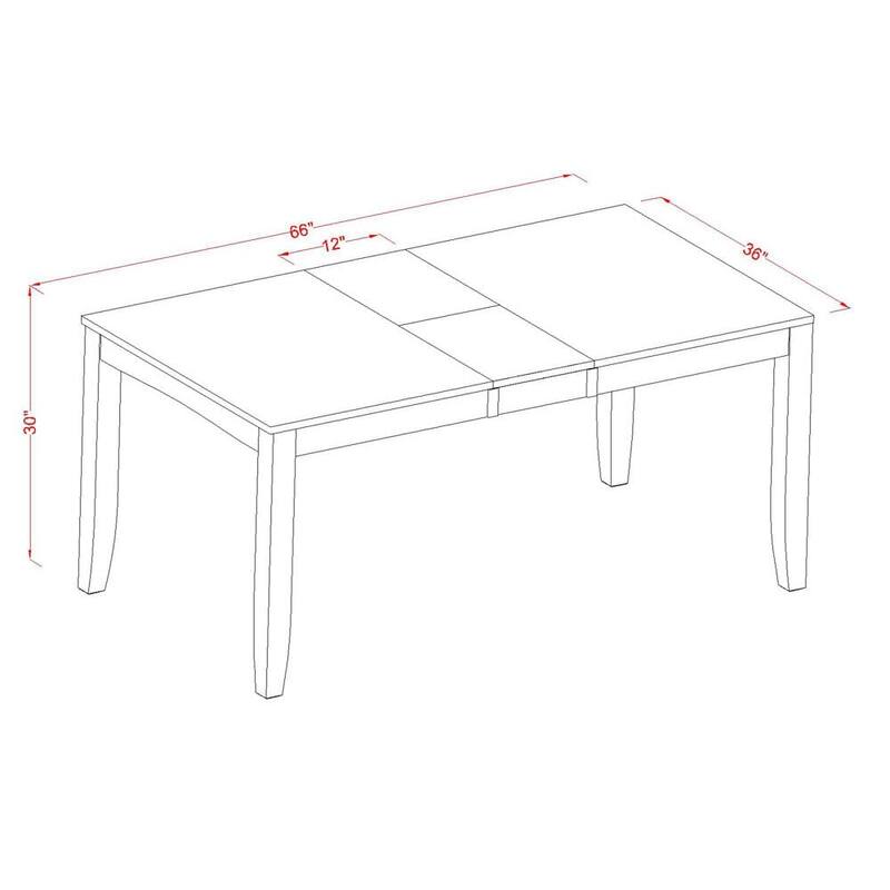 East West Furniture 5 Piece Dining Room Table Set- a Kitchen Table and 4 Dining Chairs, Cappuccino (Seat Options)