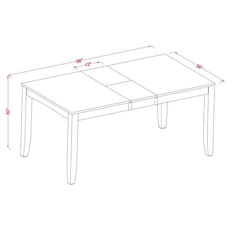 East West Furniture 7 Piece Dining Room Table Set- a Kitchen Table and 6 Dining Chairs, Cappuccino (Seat Options)