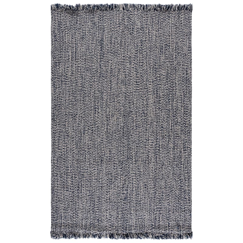 SAFAVIEH Handmade Braided Natasja Washable Indoor/Outdoor Rug - Weather Resistant & Easy Cleaning - 6' x 9' - Navy