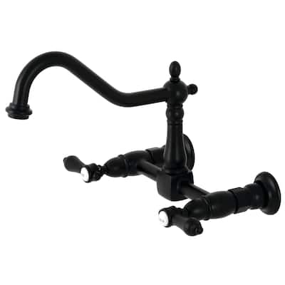 Kingston Brass Heirloom 1.8 GPM Wall Mounted Widespread Bridge Kitchen