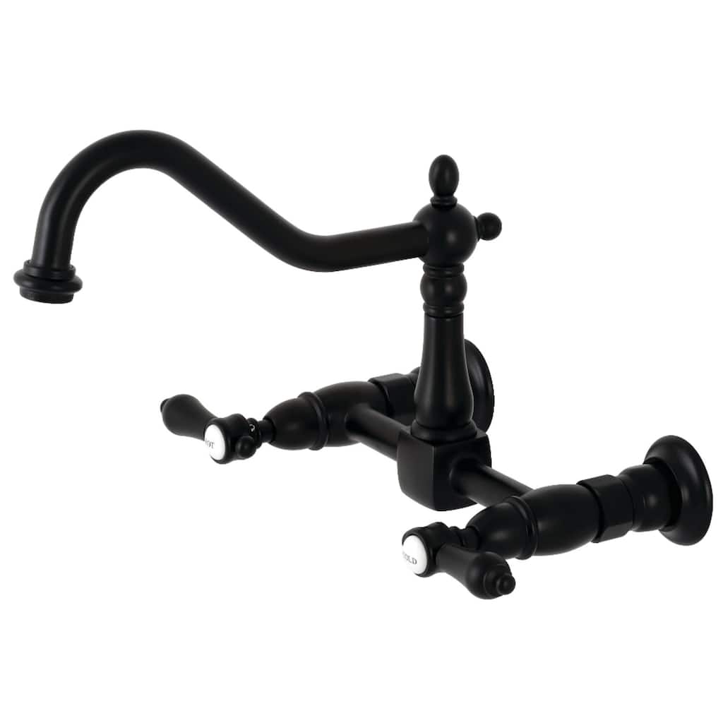 Kingston Brass Heirloom 1.8 GPM Wall Mounted Widespread Bridge Kitchen
